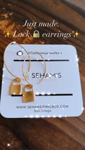 SOLD~Lock Hoop Earrings