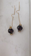 Raw Garnet Drop Threaders