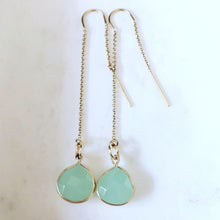 Chrysoprase Thread Earrings.
