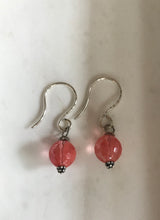 SOLD~Cherry Quartz Briolette Earrings.