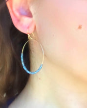 Labradorite Hoop Earrings.