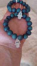 SOLD~Druzy Quartz Hamza Hand Bracelets