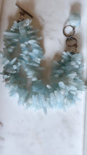 SOLD~Aquamarine triple strand gemstone bracelet