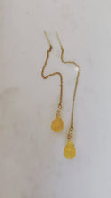SOLD~Citrine Briolette Thread Earrings.