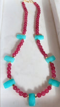 Pink Jade & Turquoise Necklace