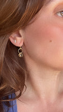 Citrine Briolette Circle Earrings.