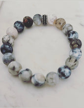 Blue Agate 10MM Stretch Bracelet.