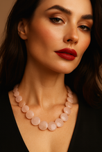 Rose Quartz Disc Necklace