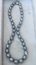 SOLD~Silver Gray Cultured Pearls Necklace.