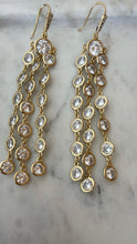 Gold Crystal Cascade Earrings