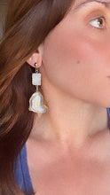 Raw Druzy and Agate Drop Earrings