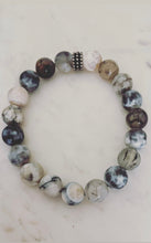 Blue Agate 10MM Stretch Bracelet.