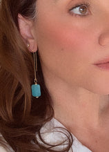 Blue Chalcedony Shoulder Duster Earrings