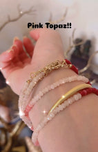 Arizona Pink Topaz and Rose Quartz Gem Bracelet
