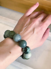 Natural Burma Jade Stretch Bracelet 18mm