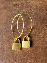 SOLD~Lock Hoop Earrings