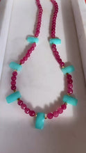Pink Jade & Turquoise Necklace
