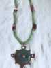 Quartz, Fluorite with Jade/Amethyst Vintage Pendant