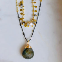 Labradorite Dual Chain Necklace.