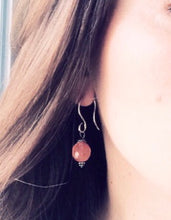 SOLD~Cherry Quartz Briolette Earrings.