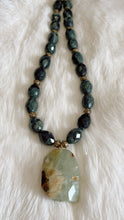 Serpentine and Kambaba Jasper Stone Necklace.