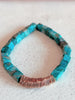 SOLD~Turquoise cube stretch bracelet.