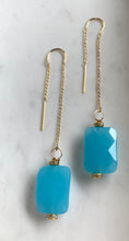 Blue Chalcedony Shoulder Duster Earrings