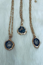 Druzy Agate Paperclip Necklace.