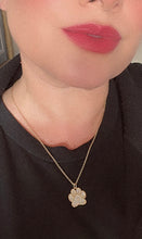Dog Paw Crystal Necklace.