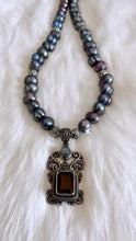 Cultured Pearls and Smokey Quartz/Opal Pendant Necklace.