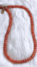 SOLD~Orange Jade Rondelle Necklace.