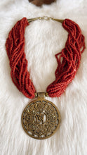 Vintage OM Red Multi-Strand Necklace.