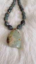 Serpentine and Kambaba Jasper Stone Necklace.