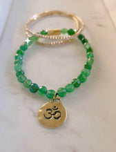 Green Agate Coin OM Bracelet.
