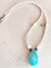 SOLD ~ Fresh Water Baby Pearls & Amazonite Pendant Necklace