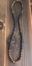 SOLD~Tiger Eye and Matte Black Agate Beaded Stone Necklace.