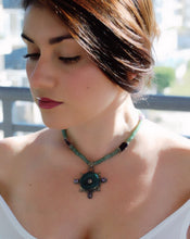 Quartz, Fluorite with Jade/Amethyst Vintage Pendant