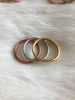 Thin hammered stackable ring set of 3.