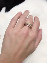 Thin hammered stackable ring set of 3.
