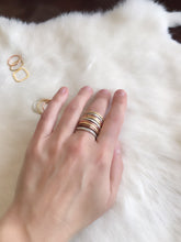 Thin hammered stackable ring set of 3.