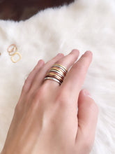 Thin hammered stackable ring set of 3.