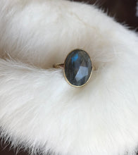 Labradorite ring.