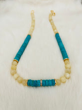 Yellow Jade & Turquoise Heishi Necklace