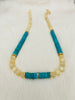 Yellow Jade & Turquoise Heishi Necklace