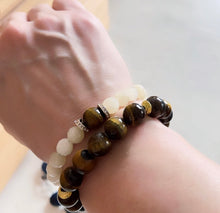 Tigers Eye & Yellow Jade Stretch Bracelet.