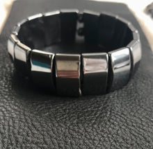 Hematite Dual Flat Stretch Bracelet