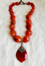 Carnelian Vintage Pendant Necklace.