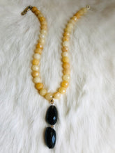 Yellow Jade & Smokey Quartz Necklace