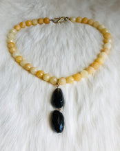 Yellow Jade & Smokey Quartz Necklace