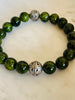 SOLD~Green Quartzite Bead stretch bracelet.